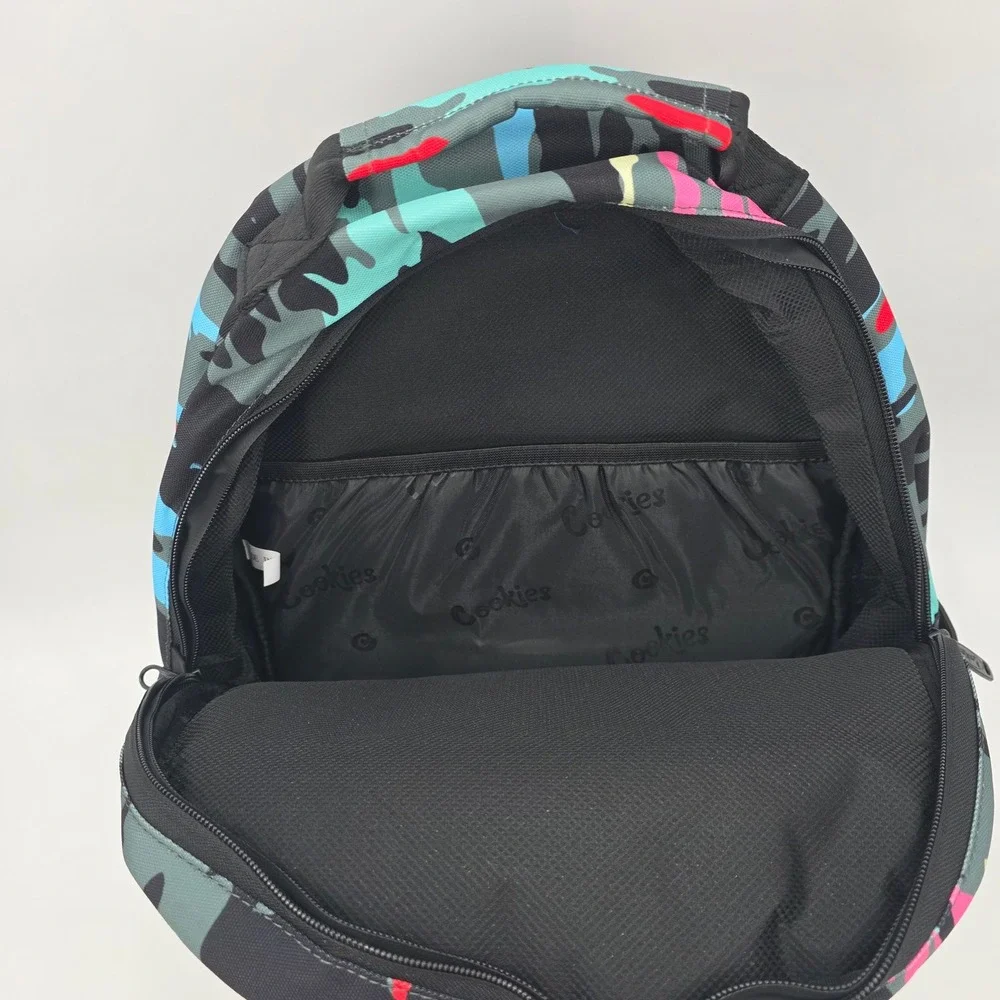COOKIES ESCOBAR SMELL PROOF BACKPACK CAMO GREEN BAG ODOR PROOF MUTLI POCKET NEW!